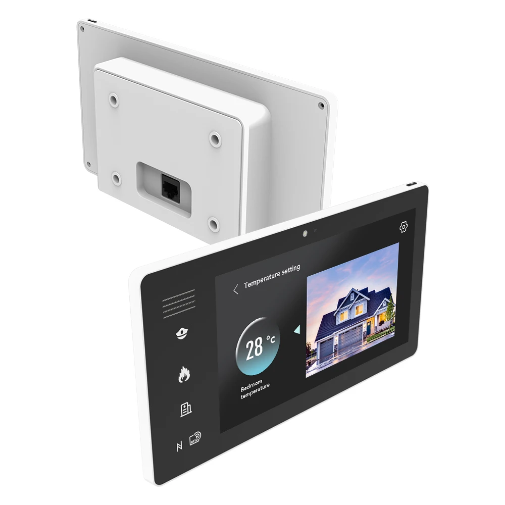 Wall Mount Touchscreen Tuya Smart Home Hub Zigbee Touch Panel Hub Gateway Zwave Support Wifi Ble Voip Knx