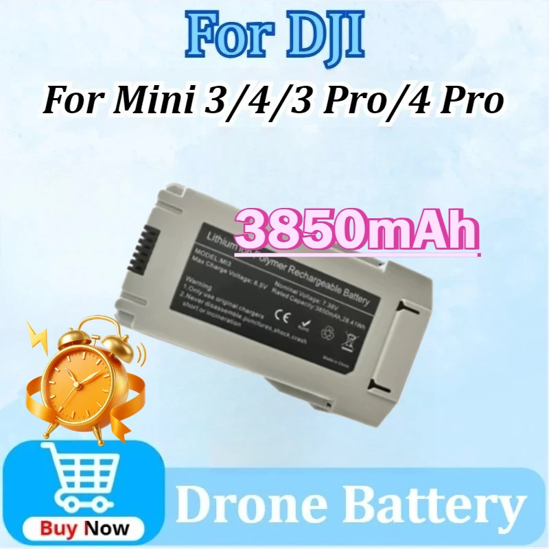

Drone Battery for DJI Mini 3/4/3 Pro/4 Pro 7.38V 3850mAh Upgraded Intelligent Flight Battery Flight Time 47 Minutes High Quality