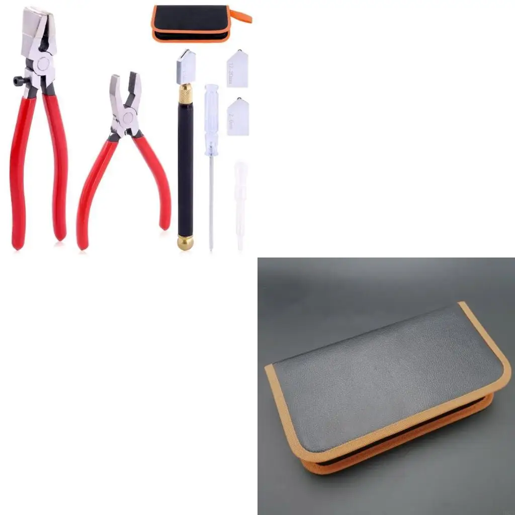 

P82E Heavy Duty Glass Cutting Tool Oil Dispenser Screwdriver Glass Running Plier for Breaking Stained Glass