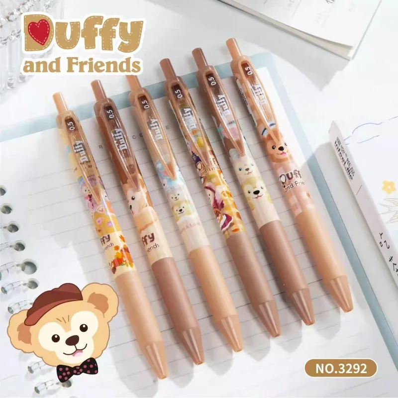 ديزني دافي أنيمي شخصيات كرتونية لطيف الصحافة هلام القلم الإبداعية Kawaii فتاة القلب طالب الأسود المياه القلم القرطاسية بالجملة