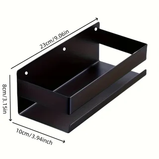 1pc modern wall mounted anti rust storage rack, adhesive sticker, multifunctional organizer for bathrooms, kitchens, bedrooms, a