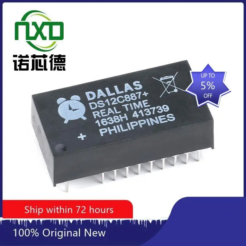 5PCS/LOT DS12C887+ EDIP-24 new and original integrated circuit  IC chip component electronics professional BOM matching