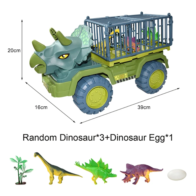 Car Toy Dinosaurs Transport Carrier Vehicle Indominus Rex Jurassic World Park Truck Model Game for Children Birthday Kids Gifts