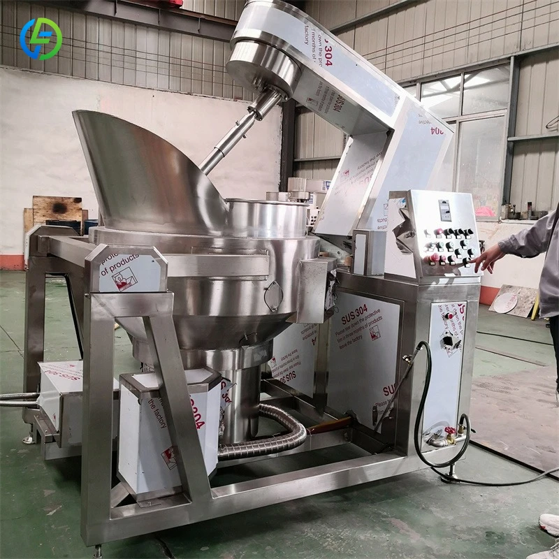 Planetary Stirring Jacketed Pot with Mixer Electric Heating Stirring Pot Cooking Mixer Machine Gas Jacketed Kettle FL Customized
