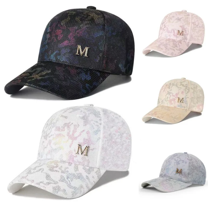 

2025 Women's Fashion Wild Outdoor Sun Hat Summer Mesh Breathable Sun Hat Gradient Baseball Cap Adjustable Duck Tongue Cap