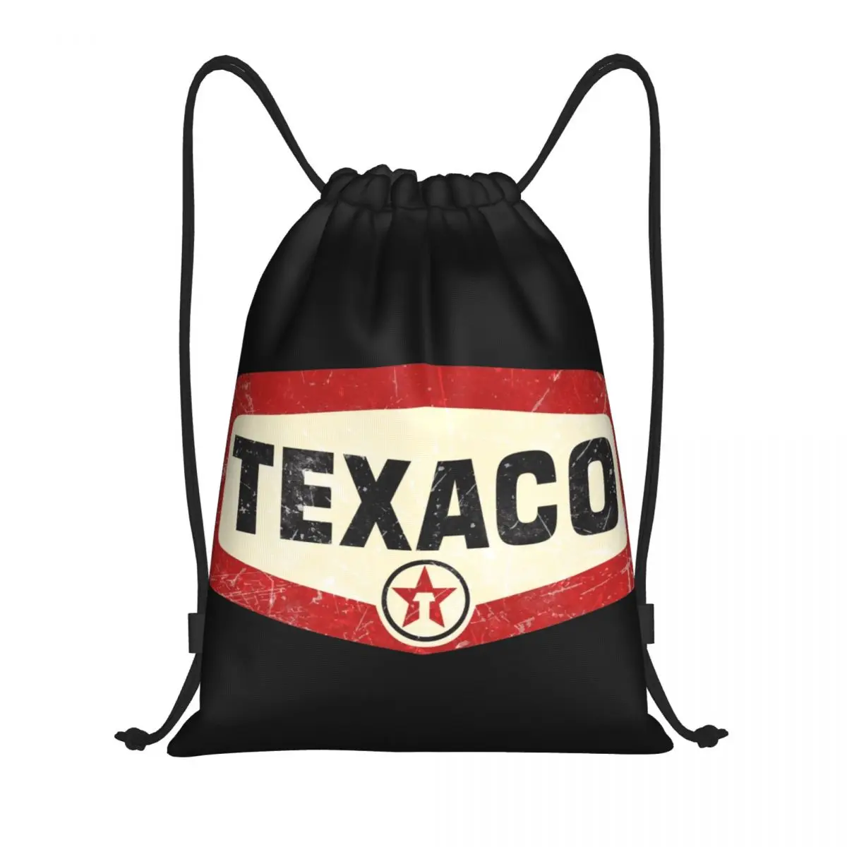 Vintage Texaco Logo Drawstring Bag Women Men Foldable Sports Gym Sackpack Training Storage Backpacks