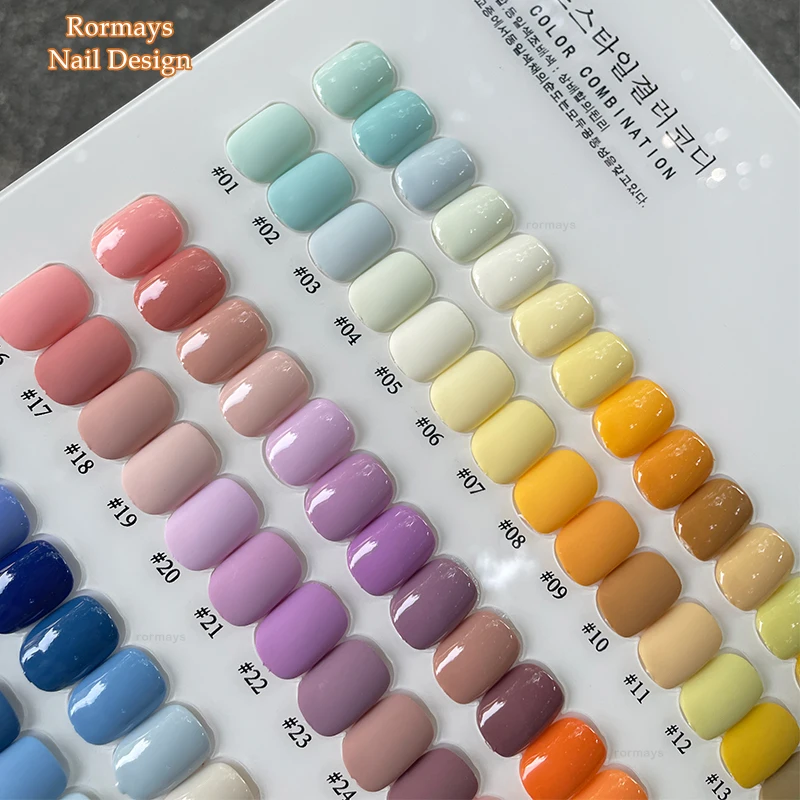 Rormays Popularny żel Polerowanie 60PCS Mieszany lakier żelowy UV LED Moczenie Trwałe błyszczące wykończenie Kolorowy zestaw do nauki salonu paznokci