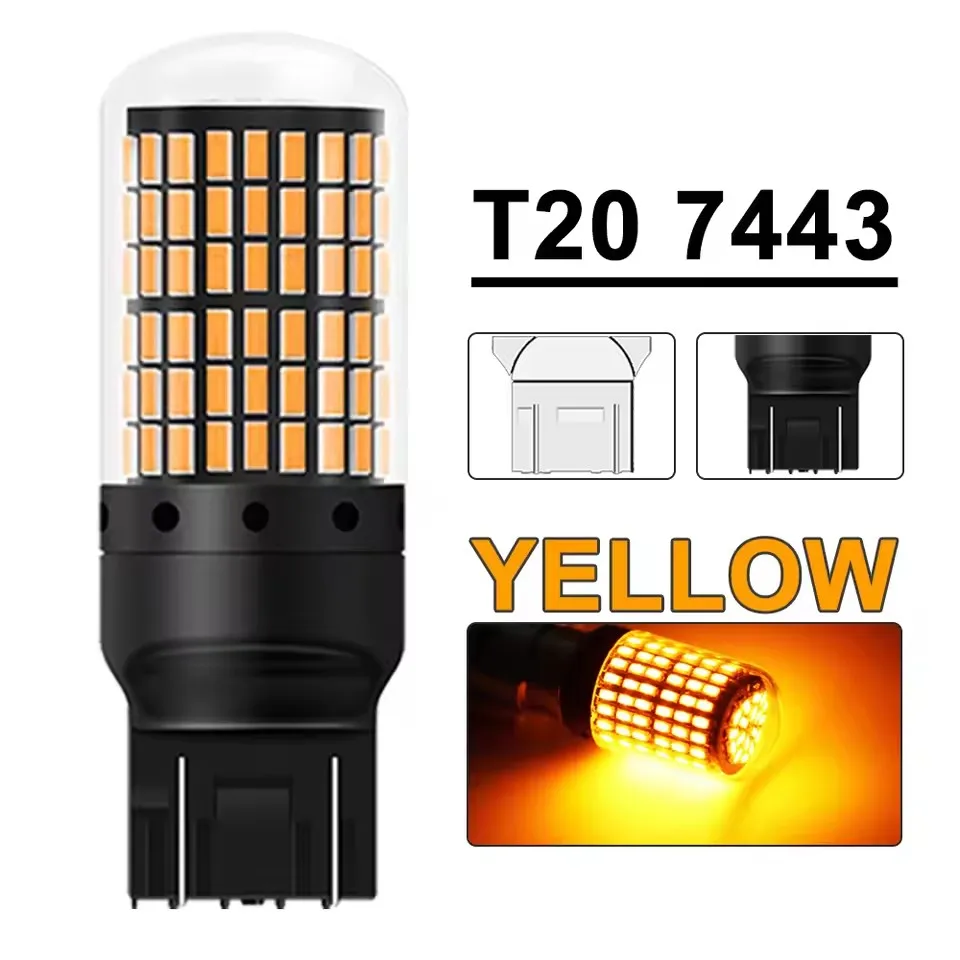 2 Stück 1156 BA15S LED CANBUS 3014 144 SMD 1157 BAY15D P21/5W 7440 T20 7443 Blinker Rückfahrlicht Bremslicht 12V Weiß