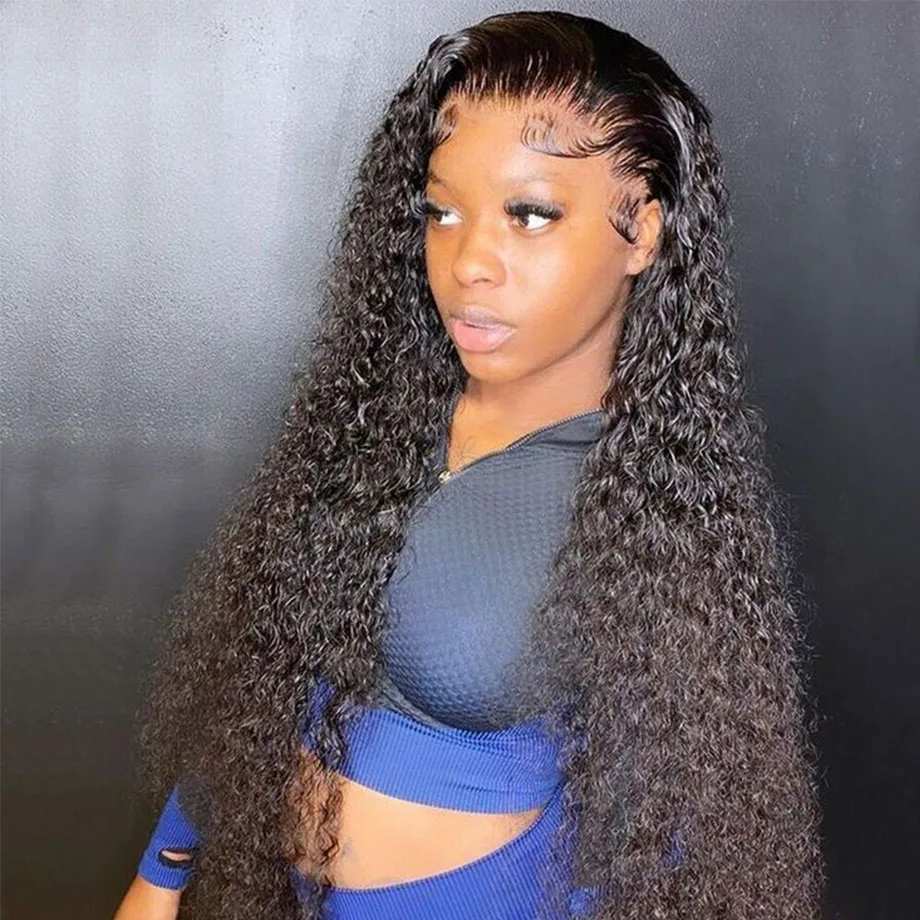 

Deep Wave Lace Frontal Wig 30 32 Inch Curly Frontal Wigs Human Hair Brazilian Hair Wigs 13x6 HD Transparent Lace Front Wig Sale