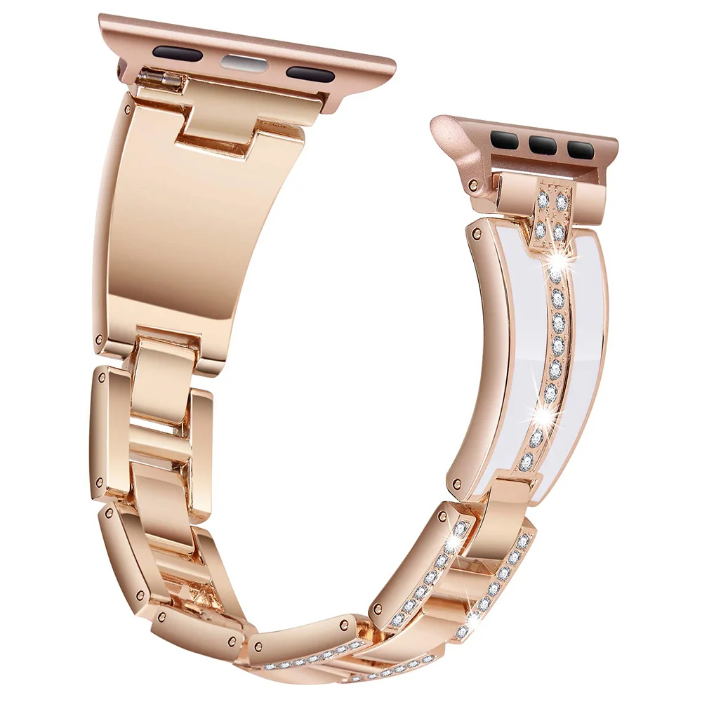 

Lady's Resin Strap for Apple Watch Band 45mm 41mm 44mm 40mm 49mm 46mm 42mm Metal Wristband iWatch Series Ultra 10 9 8 7 6 5 SE 3