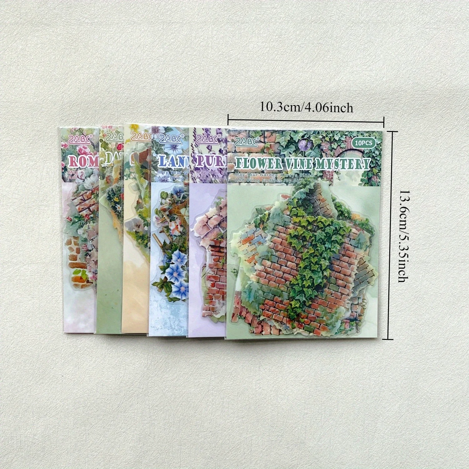 10pcs Plant Flowers Sticker PET Material Junk Journal Hand Account DIY Decoration Scrapbooking Photo Album Craft image 3