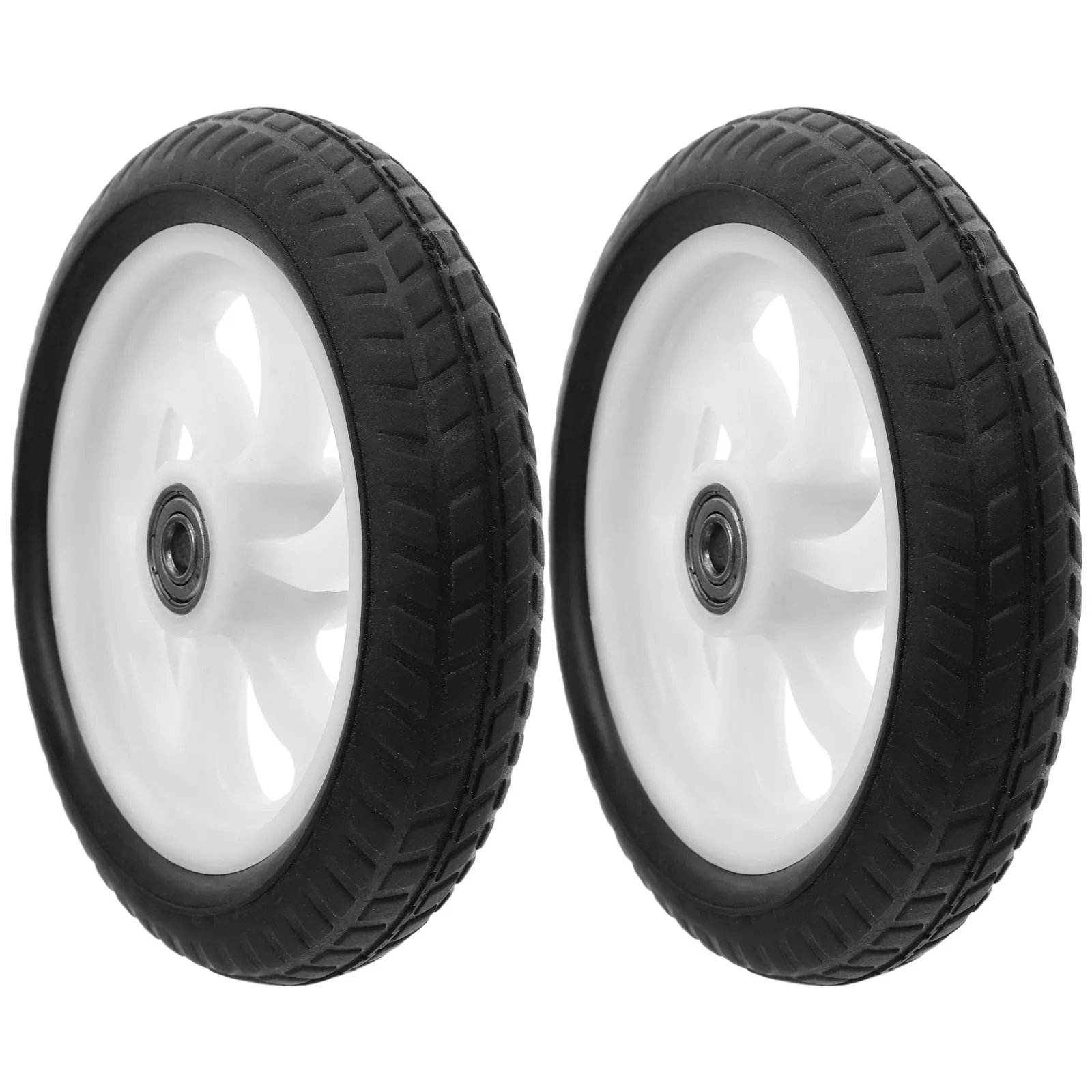 2pcs Shopping Cart Wheels Replacement Rubber Swivel Trolley Wheel For Laundry Basket Utility Cart Heavy Duty Rollers Smooth