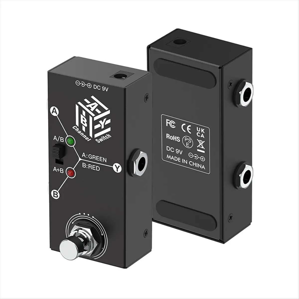 AU47-ABY Switch Guitar Pedal - Mini Selector Metal Casing Anti-Slip Compact Design for Efficient Signal Transmission