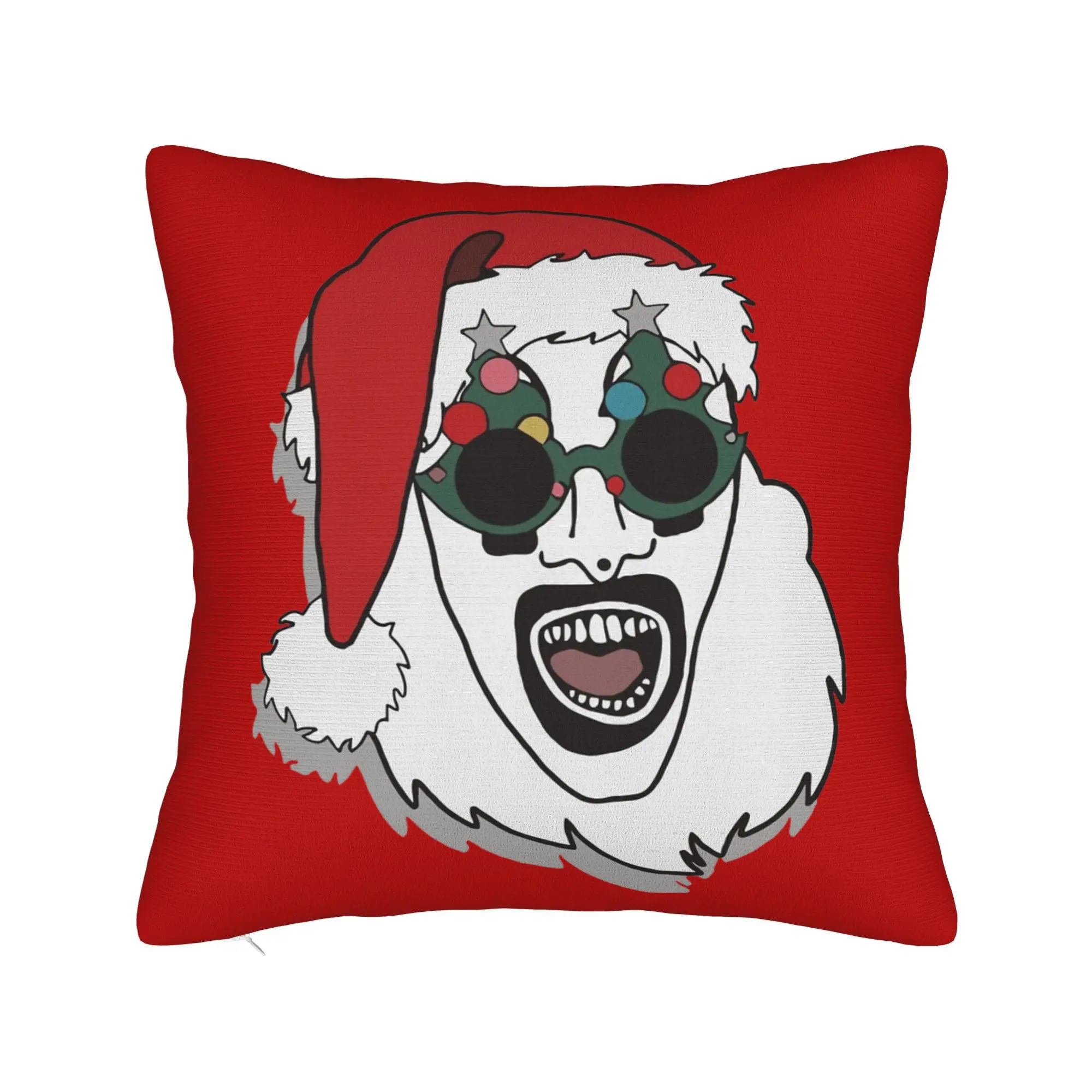 Art The Clown Terrifier Pillowcase Soft Cushion Cover Decor Halloween Throw Pillow Case Cover Home Zippered