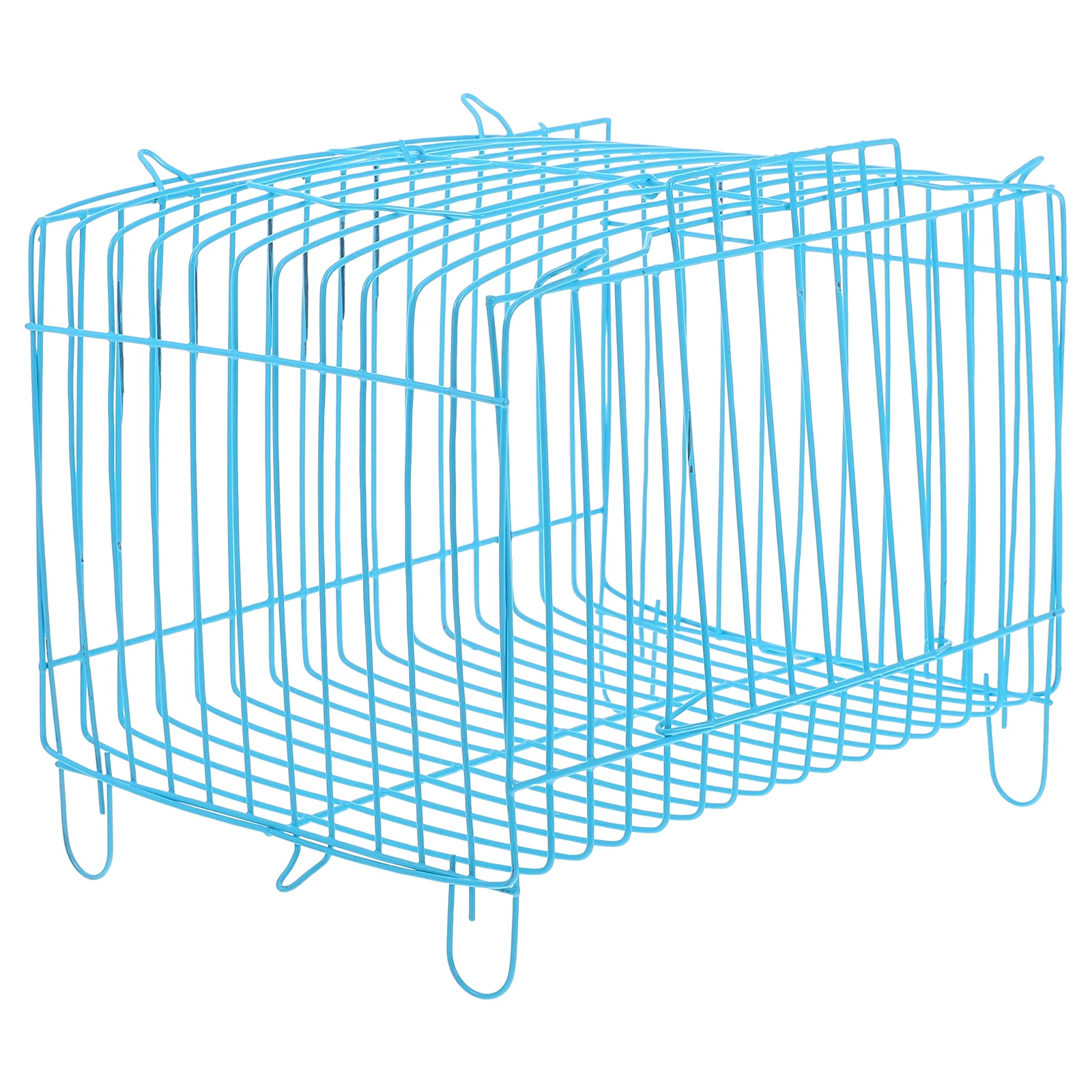 

Portable Bird Cage Handcage for Parrot Small Blue Wire Travel Carrier Outdoor Lightweight Breathable Pet Feeder Cages