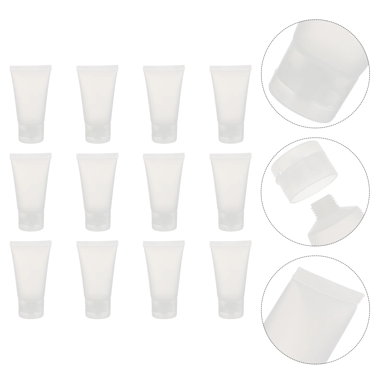 

12 Pcs Bottled Travel Size Bottles Hose Emulsion Tube Sample Dispenser Cream Container Squeeze Sub for Makeup Cosmetics