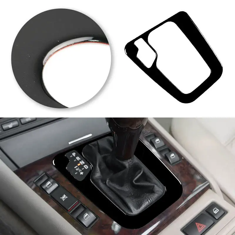 For BMW 3 Series E46 1998-2005 Piano Black Car Center Control Gear Shift Panel Frame Cover Soft PVC Plastic Interior Trim