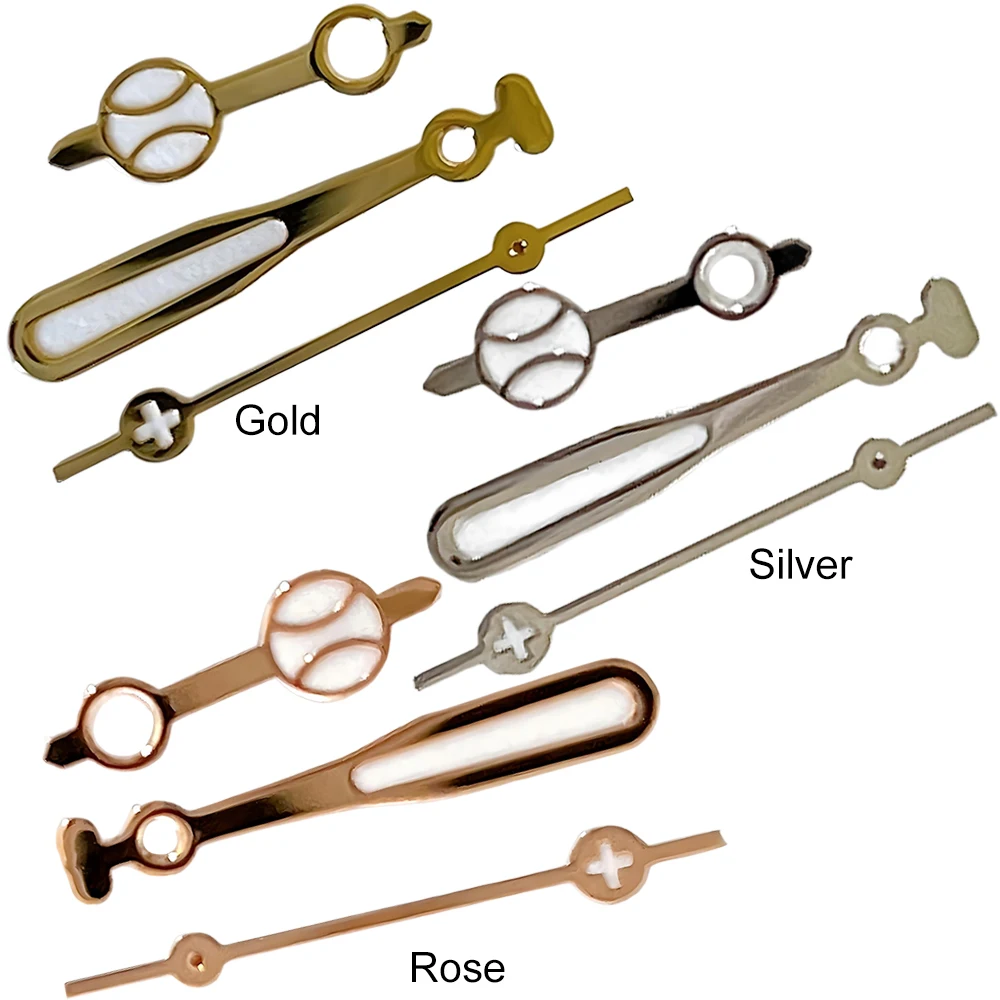 الأخضر مضيئة ساعة الأيدي ل NH35 NH36 4R 7S حركة استبدال الفضة/الذهب/الوردي الأيدي ساعة مؤشرات قطع الغيار #1