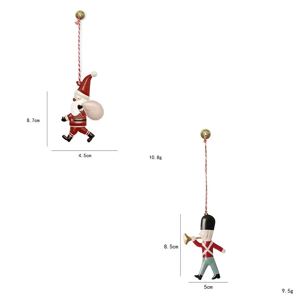 High Quality Iron Art Claus Pendant Red&White DIY Decor Christmas Tree Decoration Christmas Pendant Favors Decor