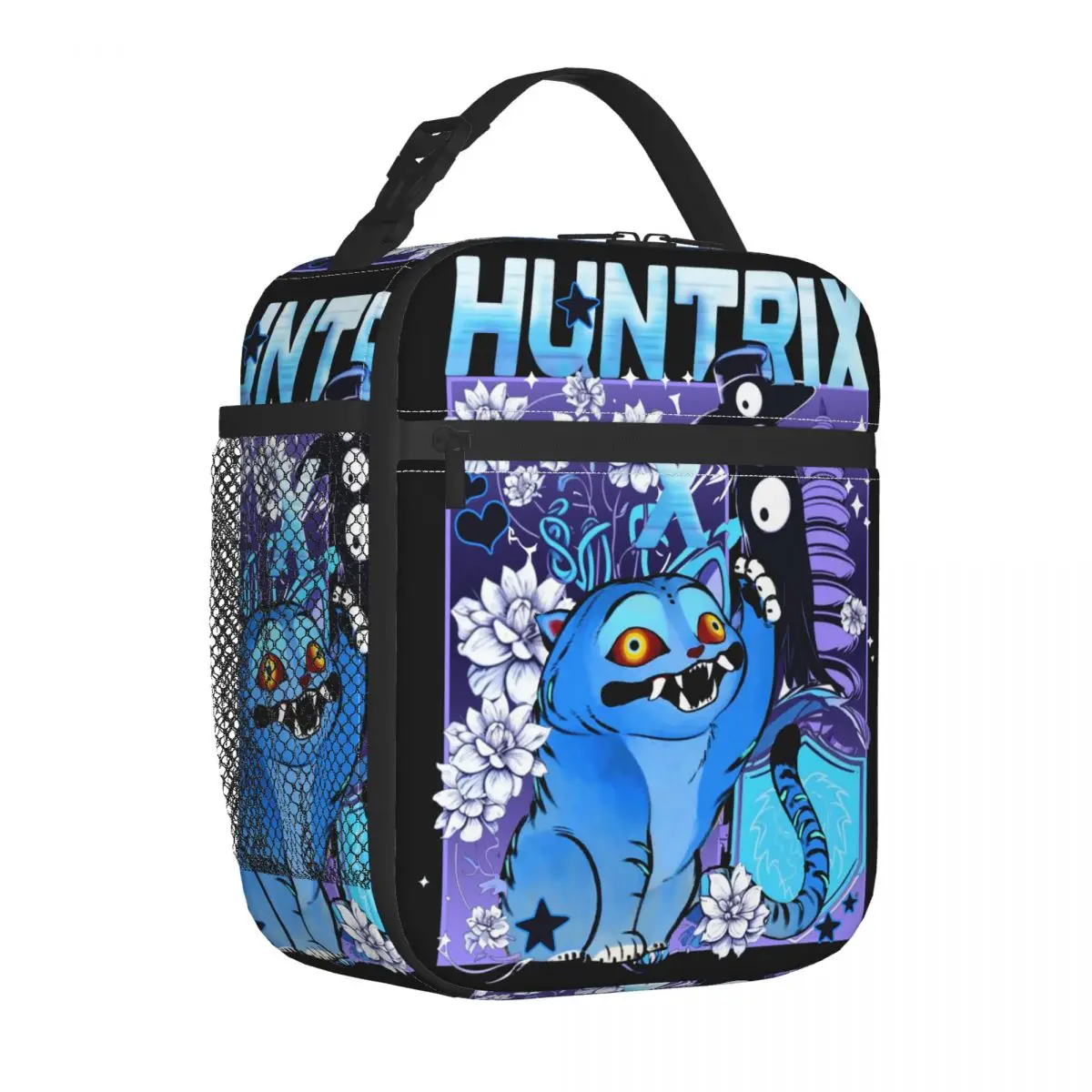 

KPop Demon Hunters Blue Tiger Merch Insulated Lunch Bag For Office Storage Food Boxes Portable Cooler Thermal Lunch Boxes