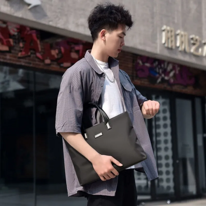 New Fashion Men\'s Document Bag Handheld Briefcase Oxford Cloth Business Briefcase Men And Women Universal Lined Conference Bag