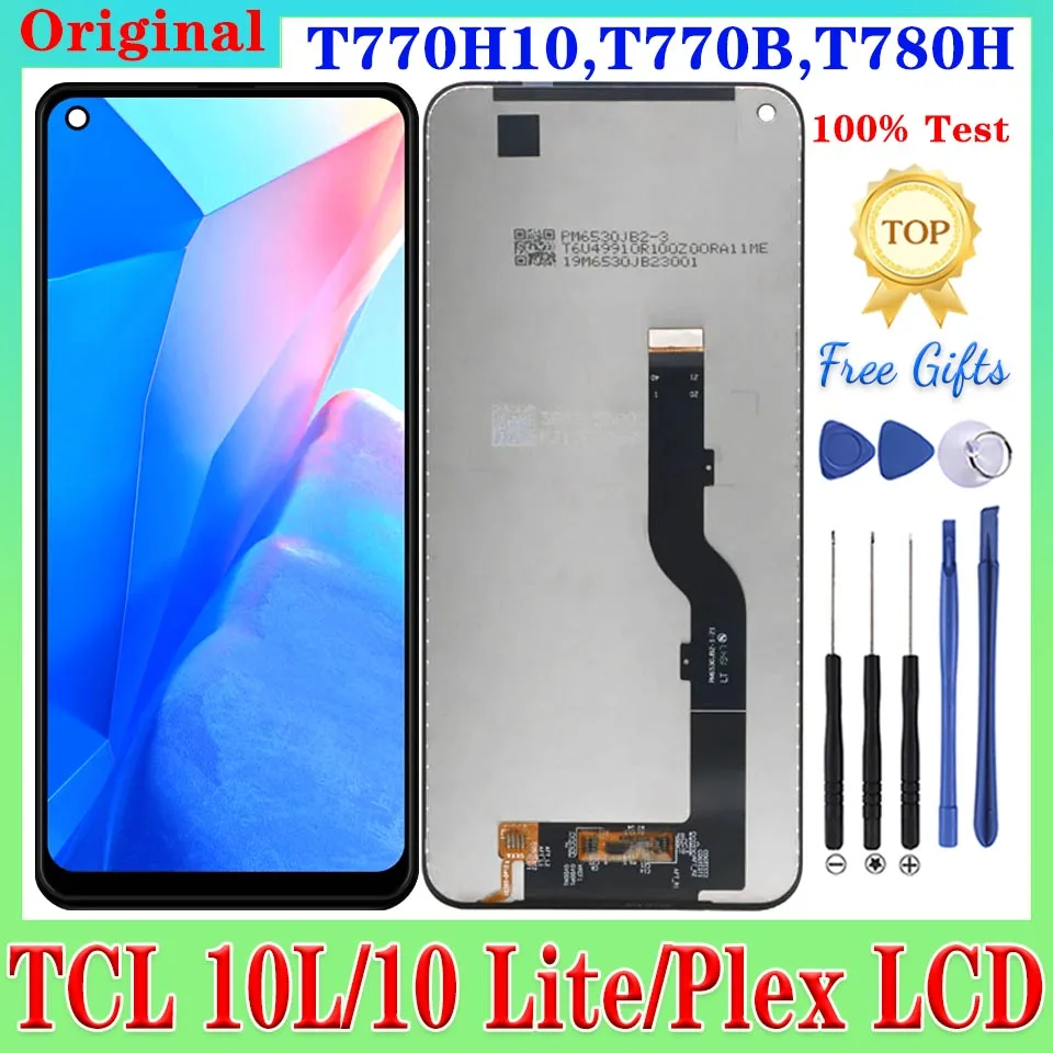 Оригинальный ЖК-дисплей для TCL 10L T770H 10 Lite T770B, сенсорный экран, новый Plex T780H, дигитайзер в сборе, сменный телефон Pantalla Оригинальный ЖК-дисплей для TCL 10L T770H 10 Lite T770B, сенсорный экран, новый Plex T780H, дигитайзер в сборе, сменный телефон Pantalla