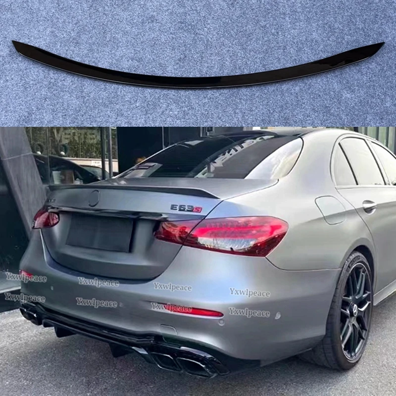 

For Mercedes-Benz E-Class W213 2016-2021 Spoiler E200 E300 E320 E63 ABS Plastic Rear Trunk Lip Spoiler Wing Car Accessories