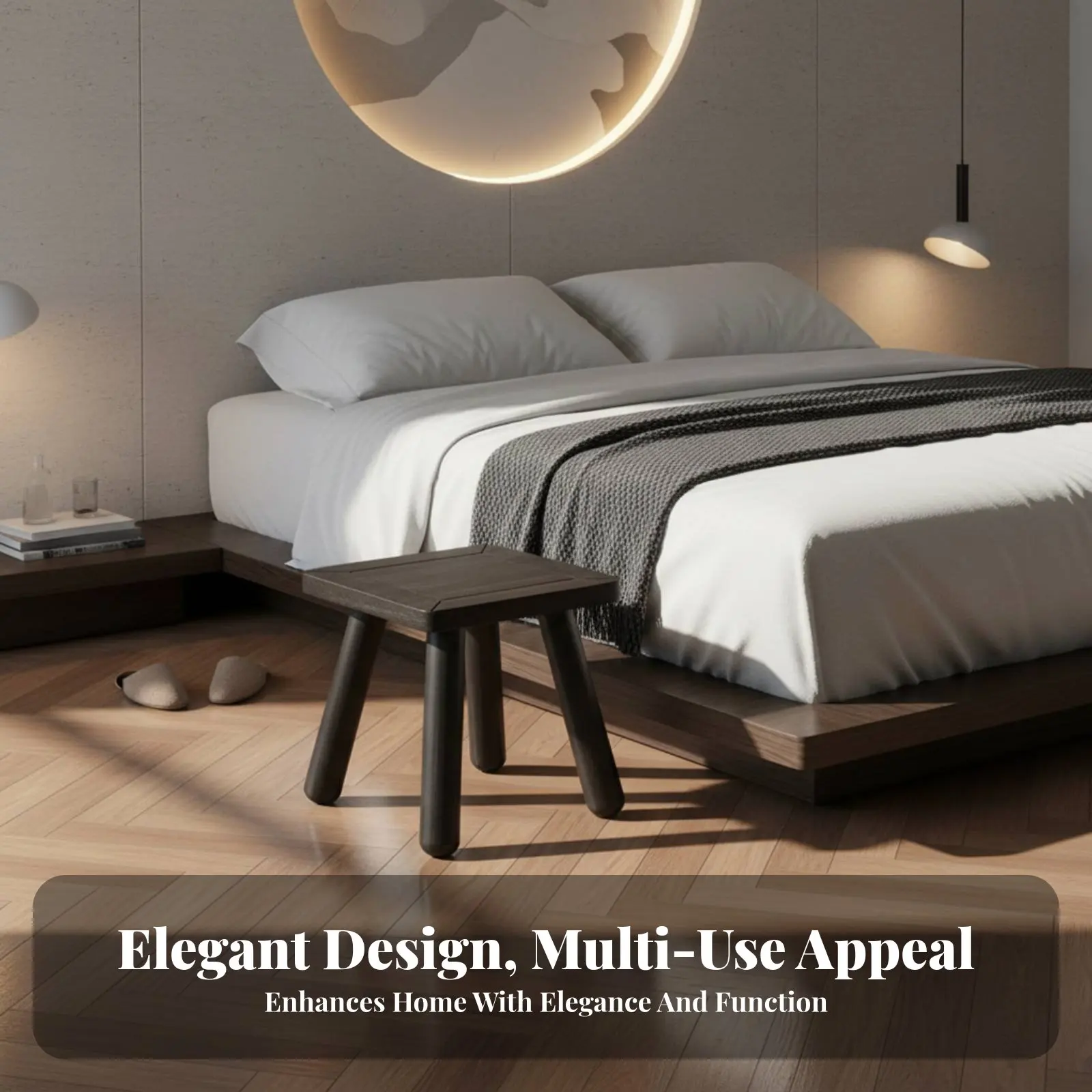 四脚正方形スツール-中国デザイン-小さなベンチ-省スペースサイズ-大人、家の所有者、リビングルームに多用途に使える