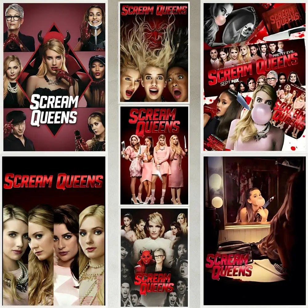 series Scream Queens Poster Poster HD Waterproof Self-adhesive Art Print Wall Decor for Bedroom Living Room Gift