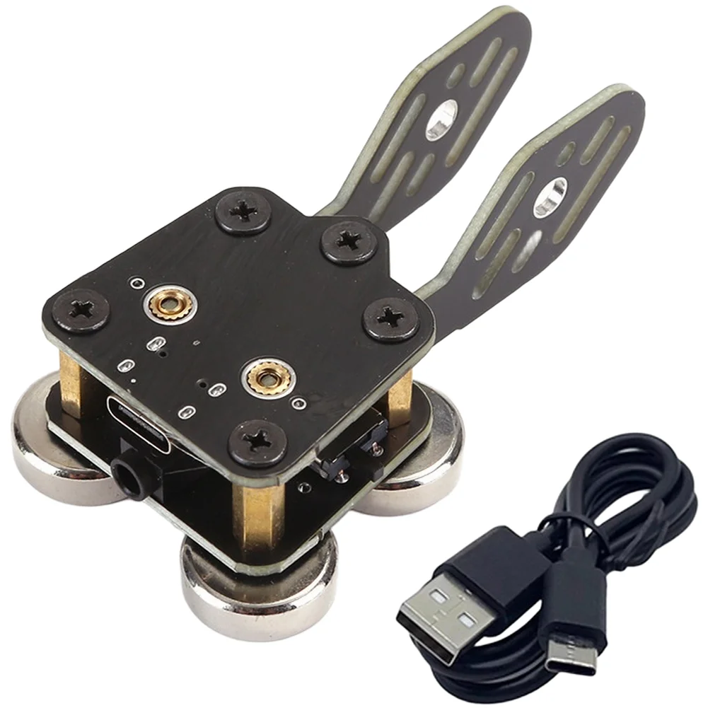 CW Automatic Morse-Code Keyer Dual Paddle Trainer With Magnetic Base And Cable Compatible Ham Radio For Practice And Learning