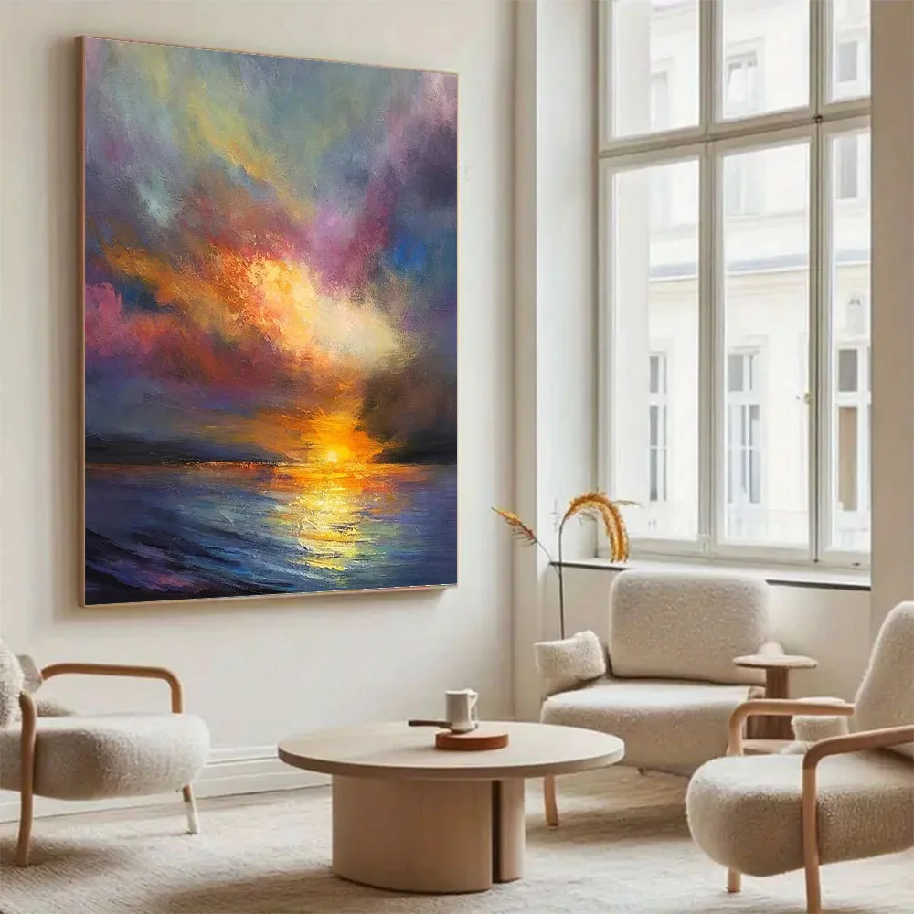 

Home Exhibits Mural Modern Handmade Oil Painting On Canvas Large Wall Art Seascape Drawing Abstract Knife Poster Decor Room Live
