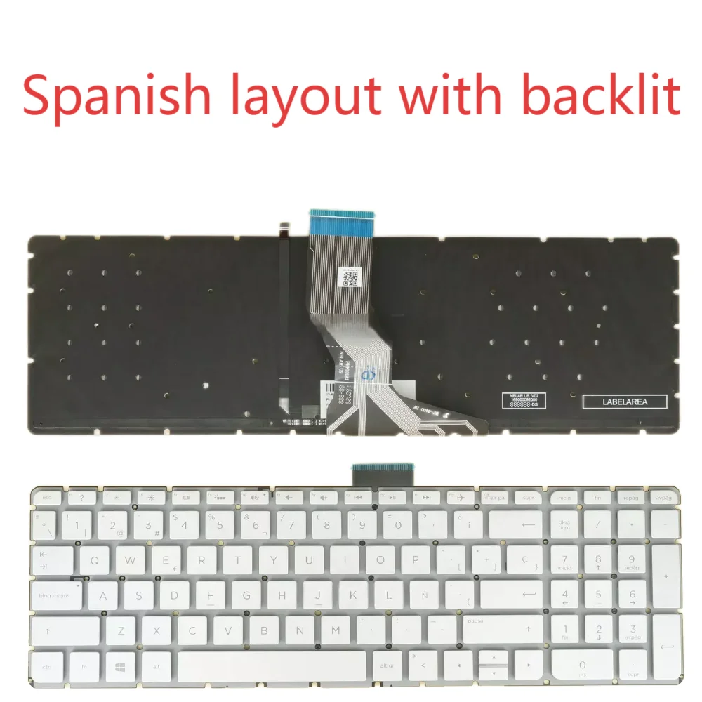

15-as backlit keyboard For HP ENVY 15-as000 15t-as000 15-as100 15-as004la laptop silver teclado