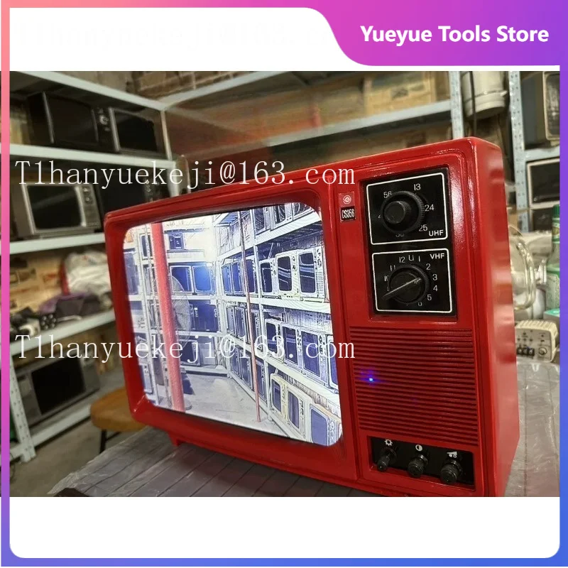 various colors，Vintage Black & White TV Set, Retro Nostalgic Decoration for Wedding Prop, Folk Ornament & Real Machine