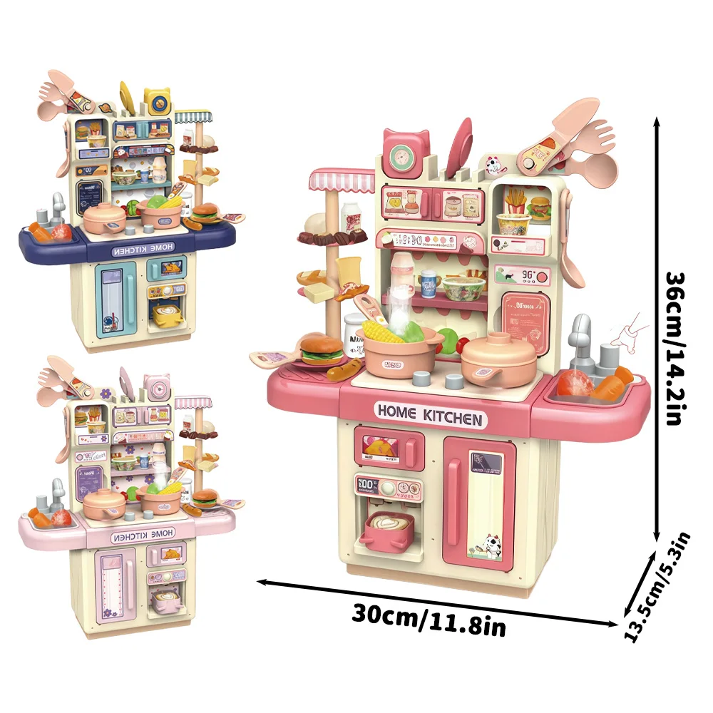 مجموعة لعب المطبخ للأطفال |   ألعاب الطبخ التظاهرية مع ملحقات الشيف والأضواء والأصوات |   هدية لعب الأدوار التعليمية للأطفال من سن 3 سنوات فما فوق