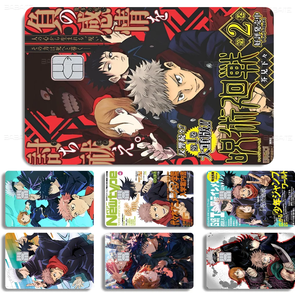 Jujutsu Kaisen أنيمي 100% رائجة البيع أنيمي الائتمان الخصم البنك بطاقة حافلة بطاقة فيلم الجلد ملصق