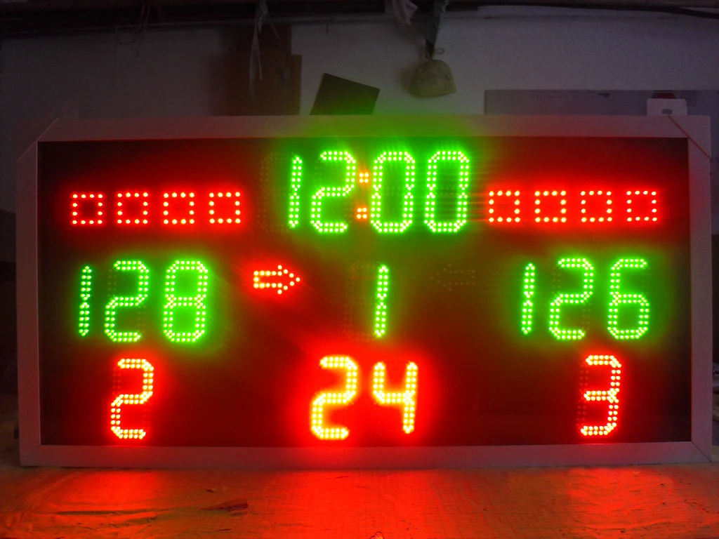 Indoor Outdoor LED Display Multisport Electronic Scoreboard For Basketball Football Volleyball Timer