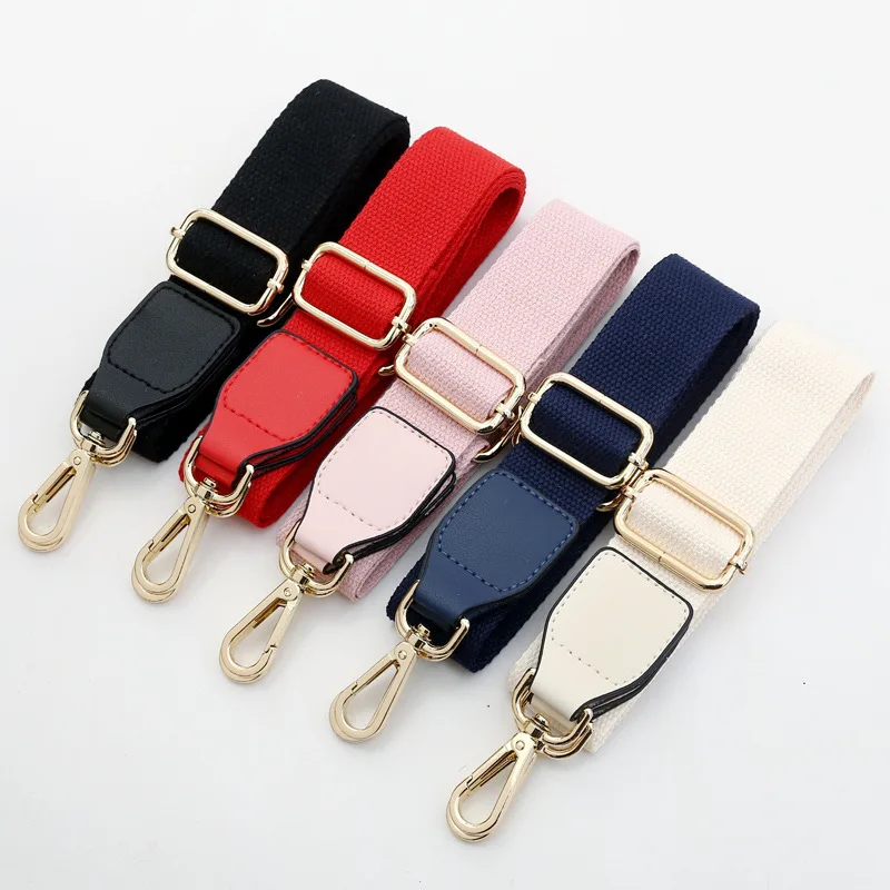 Solid Color Nylon Bags Strap Women Men Replacement PU Crossbody Messenger Shoulder Bag Parts Accessories Adjustable Belt Straps