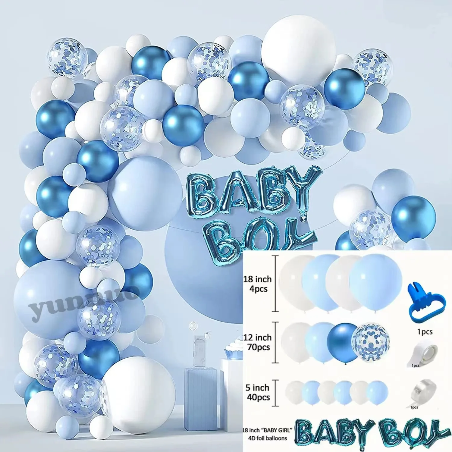 

Blue Balloons Garland Arch Kit Birthday Party Decoration Kids Boy Wedding Birthday Party Supplies Baby Shower Decor Latex Ballon