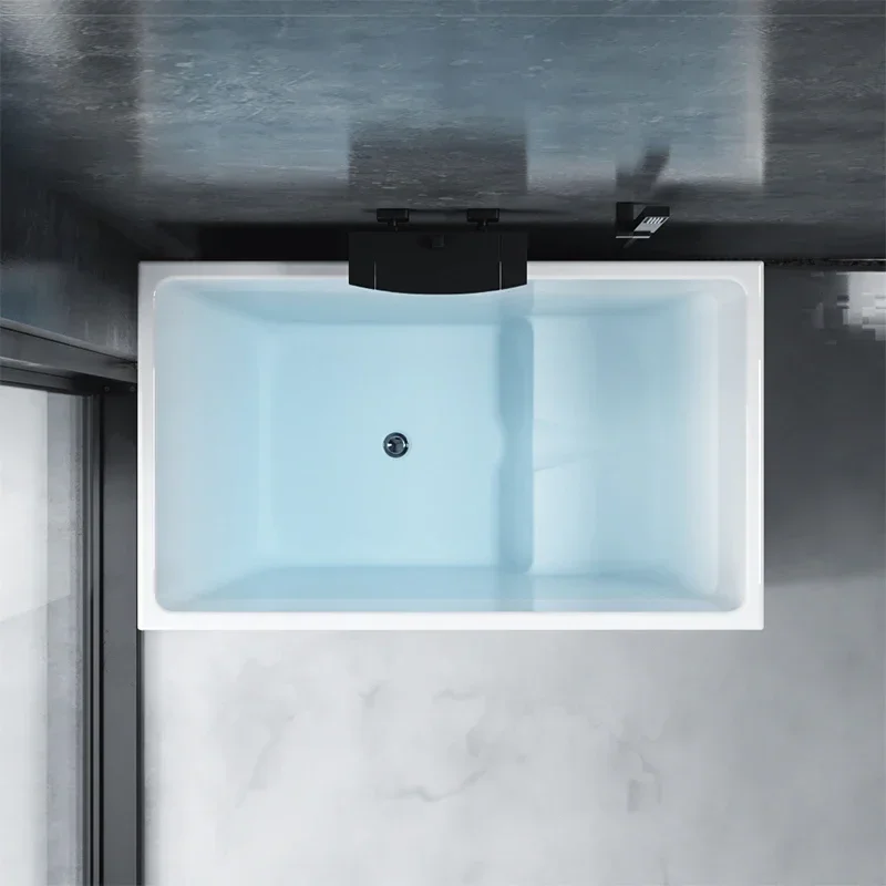 Mini small bathtub Japanese-style small apartment deep bubble sitting acrylic household independent adult bathroom bathtub