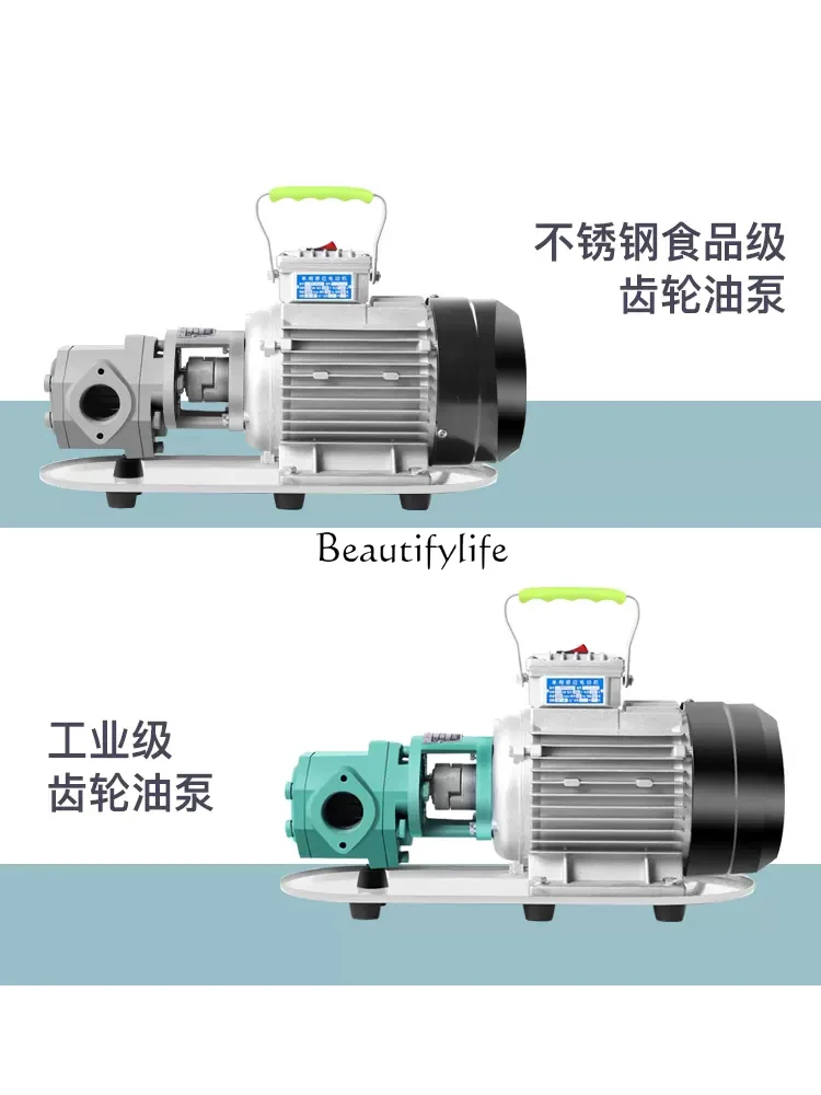 4Stainless steel gear pump electric oil pump high viscosity oil 220V380V
