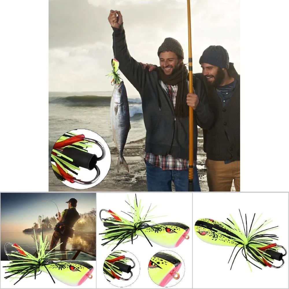 

Durable Artificial Topwater Frogs ABS 5.5cm Frogs Lures with Barbed Hook Fishing Lure Freshwater Fishing
