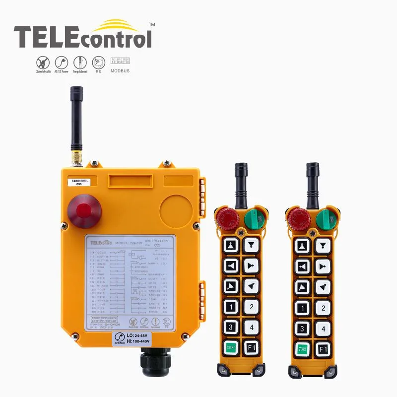 F24-12D 2T1R Industrial Wireless Crane Hoist Remote Control 24-48V 100-440V Switch 12 Channel UTING TELEcontrol Double Speed