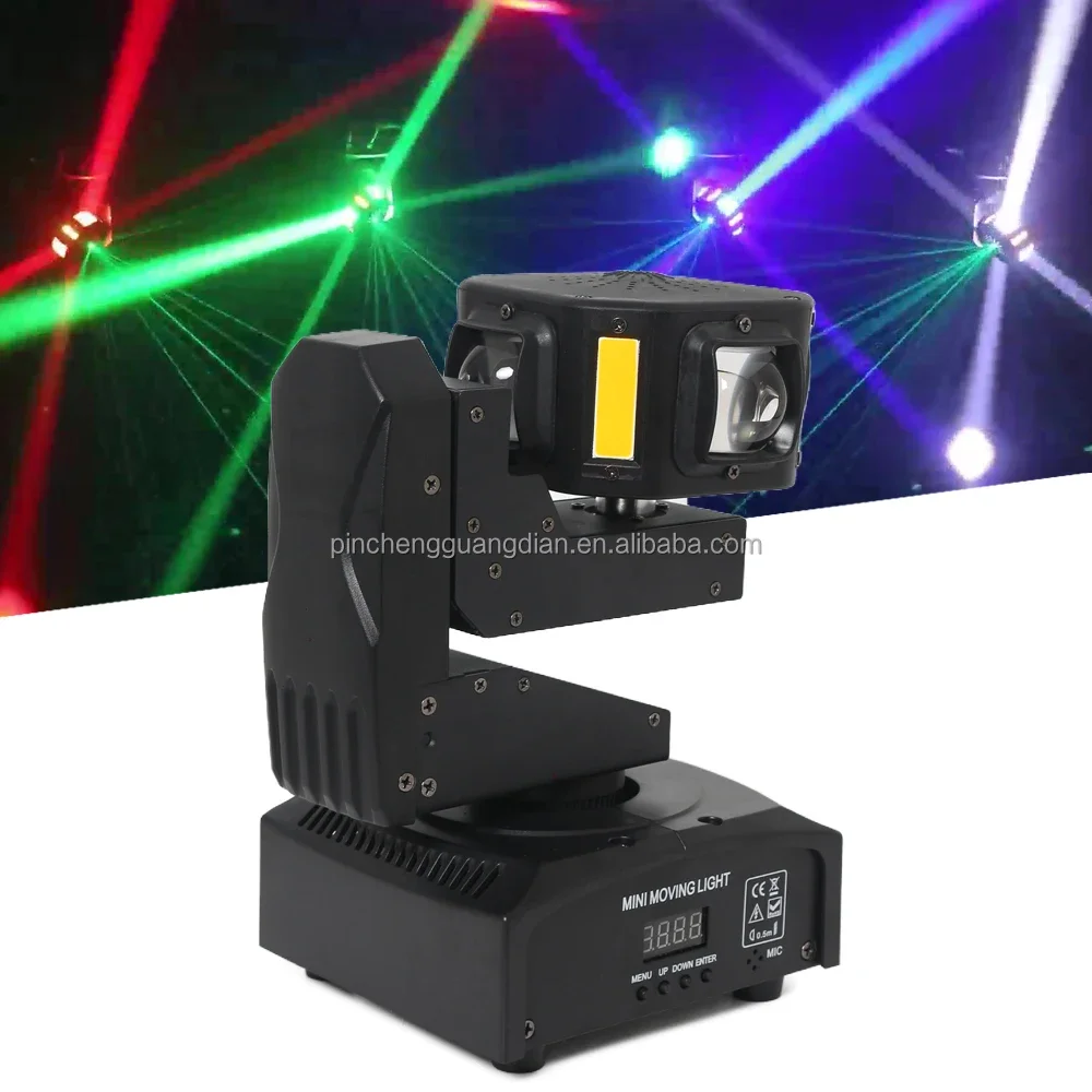 

Infinite Rotation Mini 4*10W Rgbw Led Beam 4*5W Golden Color Strobe Green Laser Light For Disco Stage Bar Club