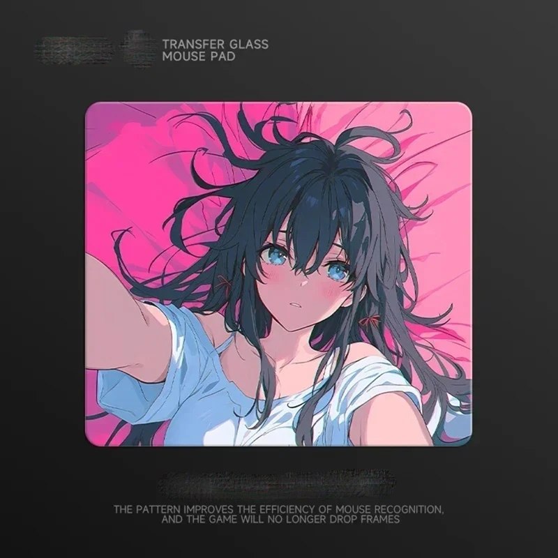 

Glass Without Locking Edges Mouse PadCustom Personalised Cartoon Anime Mouse Pad Computer Mouse Mat Laptop Deskmat