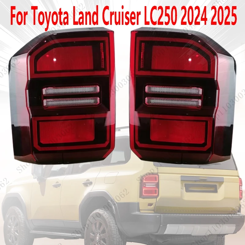 

Задние фонари для Toyota Land Cruiser LC250 2024 2025, фонарь заднего бампера автомобиля в сборе, указатель поворота, сигнальная лампа для парковки