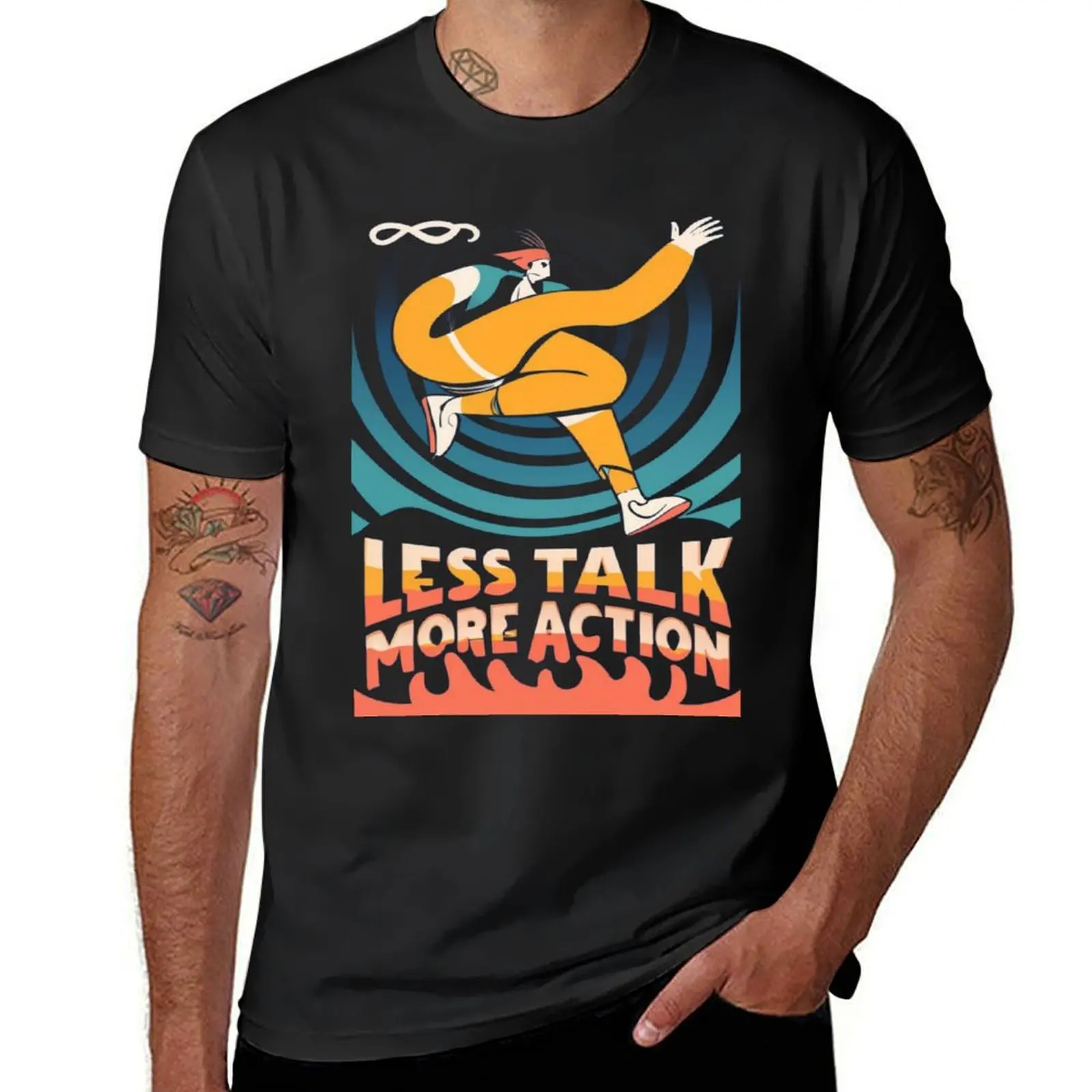 

Less talk more action T-Shirt cute clothes kawaii clothes anime clothes Men's t shirts