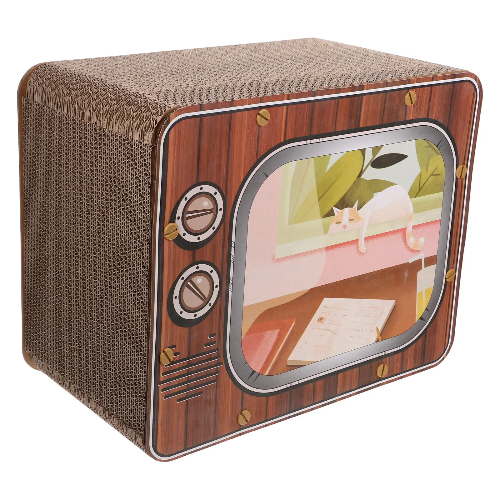 Cat Scratch Cardboard Cube Indoor Scratcher Pads Corrugated Scratch Board Comfortable Resting Bed