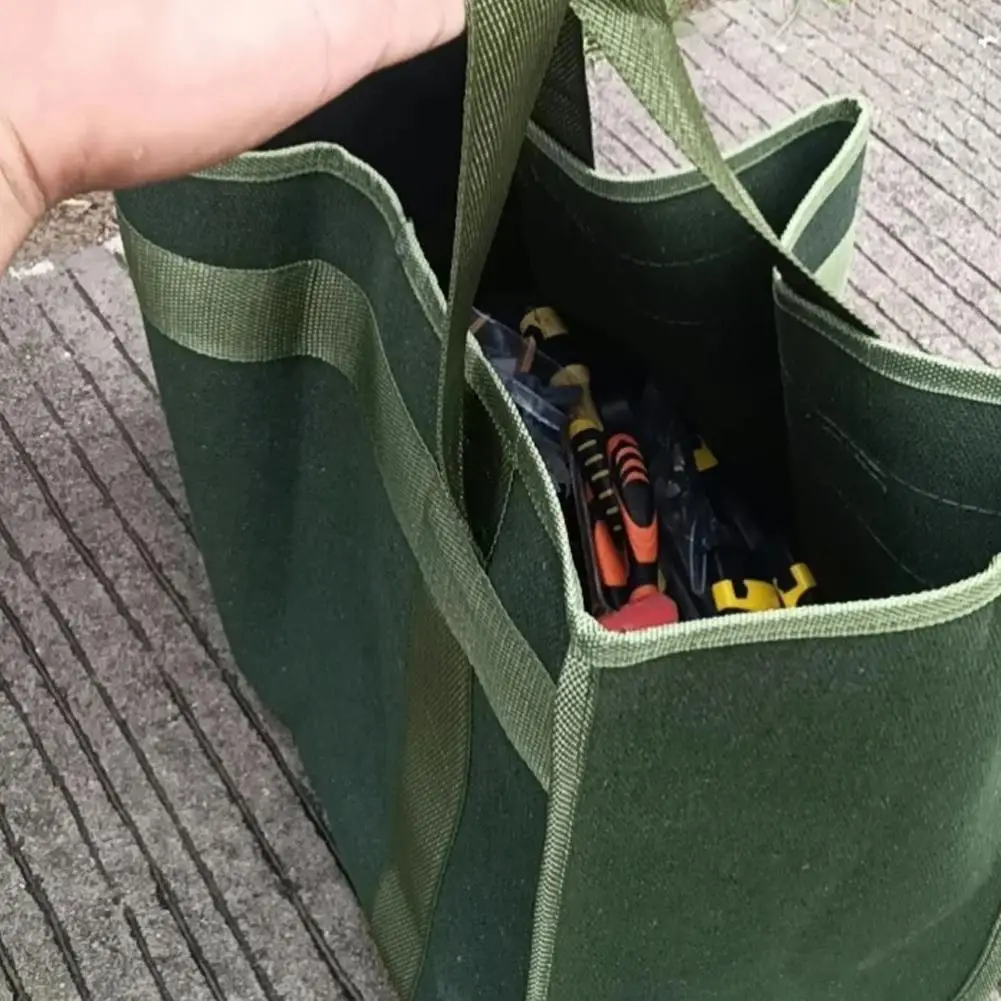 Simple Canvas Tool Bag Pouch High Strength Tool Storage Organizer For Electrician Waterproof Tools Garden Moving Home Stora K5K1