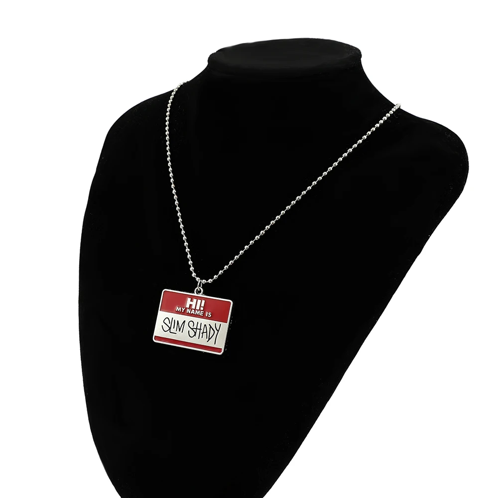 POTCET Eminem Men's Fashionable Versatile 2024 Hip Hop Jewelry Pendant Necklace - Trendy Souvenir for Boyfriend