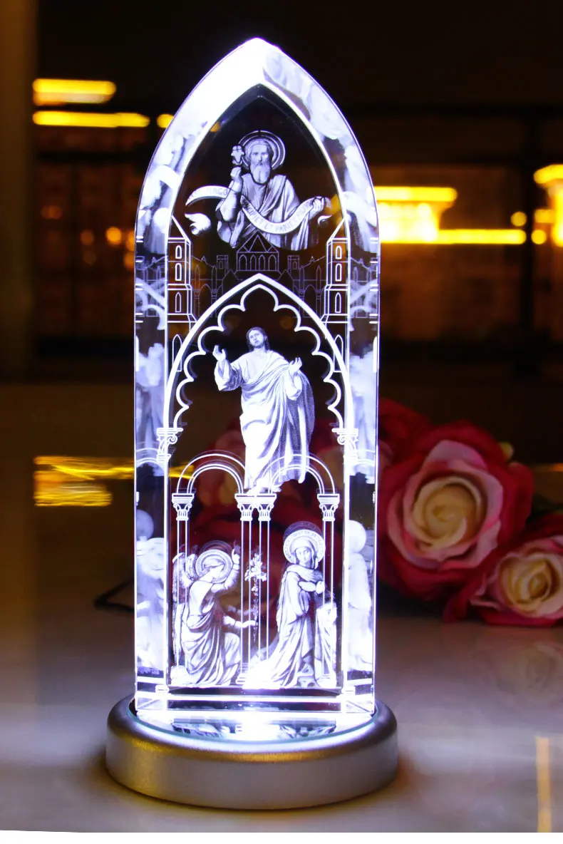 Special offer best gift Catholic Christianity Religious Jesus Christ  Advent God Blessing Madonna 3D Crystal statue